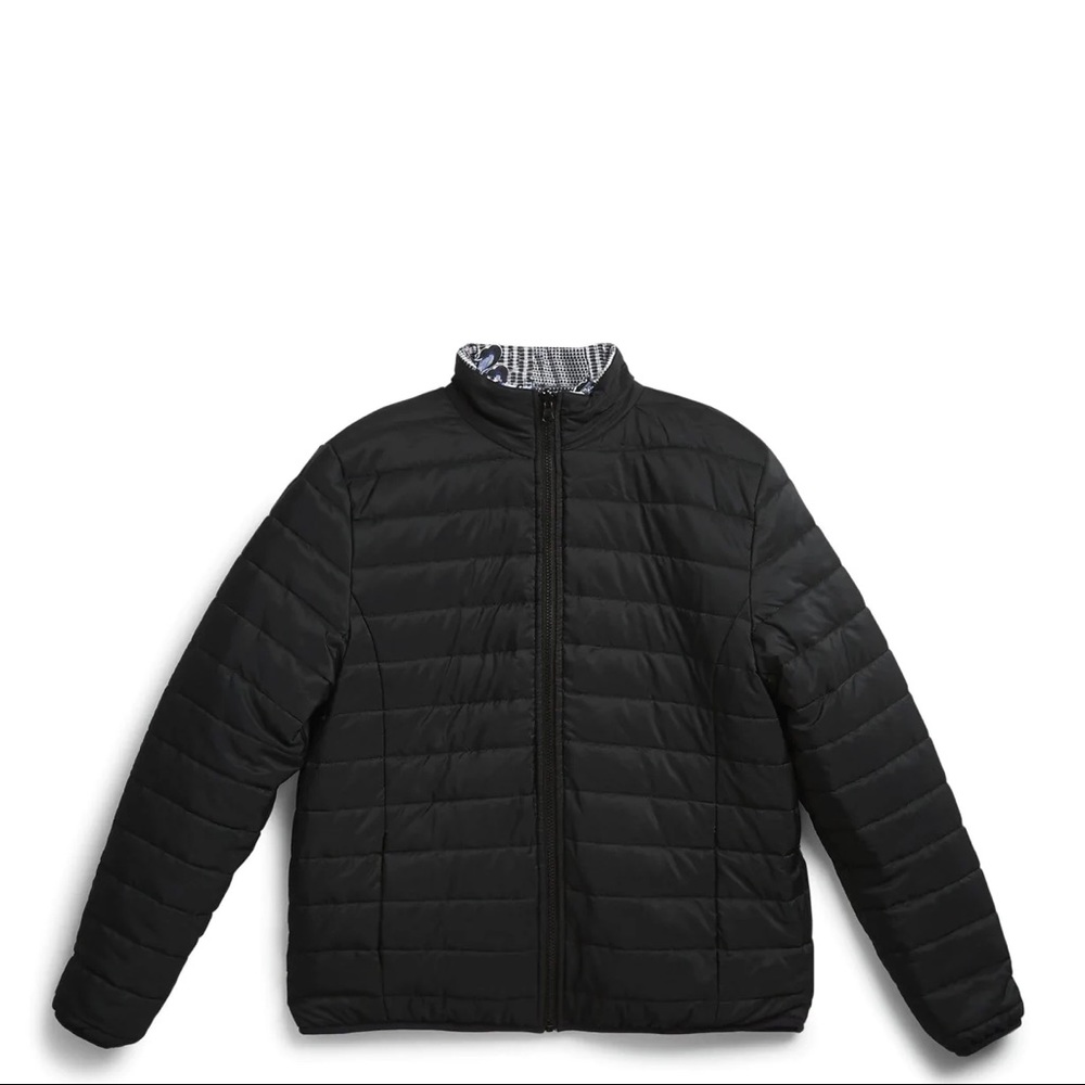 Vera Bradley Reversible Puffer Jacket in Bedford Plaid Size M NWT - Picture 2 of 7